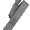 Venti Super Slim Krawatte 70% Polyester / 30% Seide Grau, Strukturiert