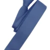 Venti Slim Krawatte 70% Polyester / 30% Seide Dunkelblau, Einfarbig
