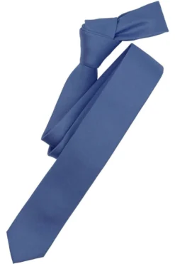Venti Slim Krawatte 70% Polyester / 30% Seide Dunkelblau, Einfarbig