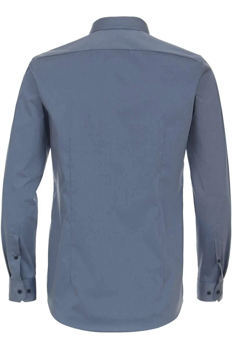 Venti Body Fit Hemd Blau, Einfarbig 4 Venti Body Fit Hemd Blau, Einfarbig – Bild 4