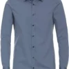 Venti Body Fit Hemd Blau, Einfarbig