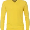Casa Moda Casual Casual Fit Herren Pullover V-Ausschnitt Gelb