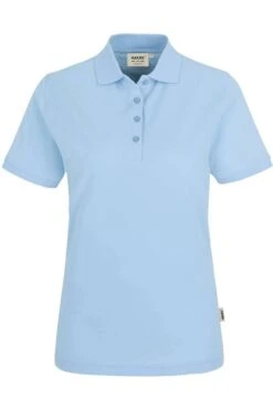 HAKRO 110 Regular Fit Damen Poloshirt Eisblau, Einfarbig