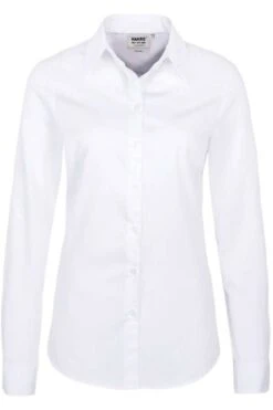 HAKRO Regular Fit Bluseweiss, Einfarbig