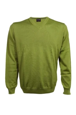 OLYMP Herren Pullover V-Ausschnitt Hellgrün