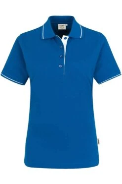 HAKRO 203 Regular Fit Damen Poloshirt Royal/weiss, Zweifarbig
