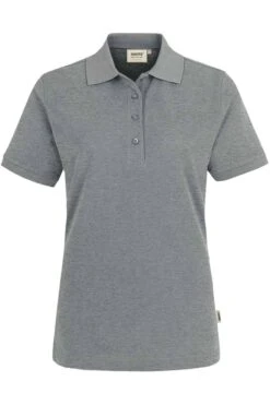 HAKRO 216 Regular Fit Damen Poloshirt Grau, Meliert