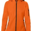 HAKRO 248 Regular Fit Damen SoftshelljackeKapuze (abnehmbar) Orange