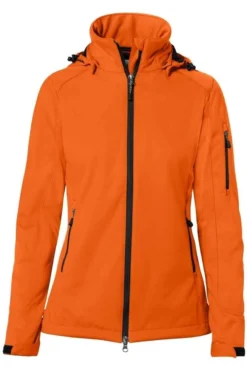 HAKRO 248 Regular Fit Damen SoftshelljackeKapuze (abnehmbar) Orange