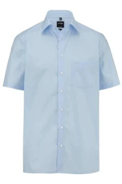 OLYMP Luxor Modern Fit Hemd Bleu, Einfarbig