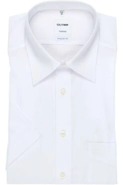 OLYMP Tendenz Regular Fit Hemd Weiss, Einfarbig