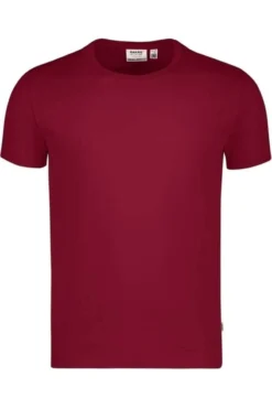 HAKRO PerformanceRegular Fit T-Shirt Rundhals Weinrot,Einfarbig
