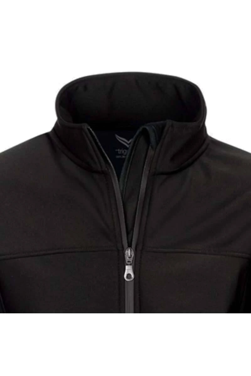 TRIGEMA Comfort Fit Herren SoftshelljackeStehkragen Schwarz 2 TRIGEMA Comfort Fit Herren SoftshelljackeStehkragen Schwarz – Bild 2