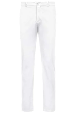 HAKRO Regular Fit Herren Chino Weiss,Einfarbig