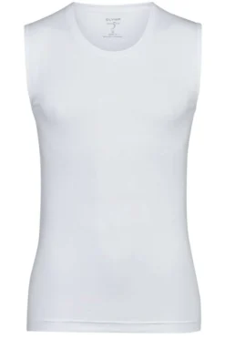 OLYMP Level FiveBody Fit T-Shirt Rundhals Weiss,Einfarbig