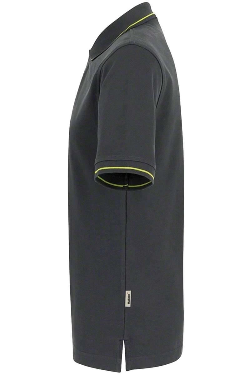 HAKRO 803 Comfort Fit Poloshirt Anthrazit/kiwi, Zweifarbig 3 HAKRO 803 Comfort Fit Poloshirt Anthrazit/kiwi, Zweifarbig – Bild 3