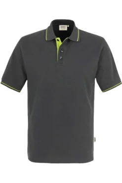 HAKRO 803 Comfort Fit Poloshirt Anthrazit/kiwi, Zweifarbig