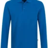 HAKRO 809 Comfort Fit Longsleeve Poloshirt Royal, Einfarbig