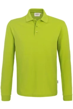 HAKRO 815 Comfort Fit Longsleeve Poloshirt Kiwi, Einfarbig