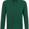 HAKRO 815 Comfort Fit Longsleeve Poloshirt Dunkelgrün, Einfarbig