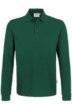 HAKRO 815 Comfort Fit Longsleeve Poloshirt Dunkelgrün, Einfarbig