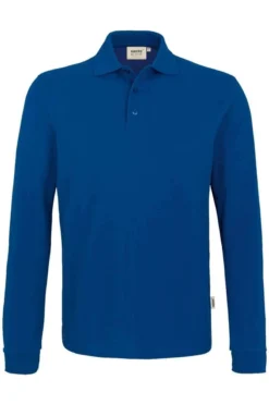HAKRO 815 Comfort Fit Longsleeve Poloshirt Dunkelblau, Einfarbig