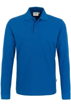 HAKRO 820 Regular Fit Longsleeve Poloshirt Royal, Einfarbig