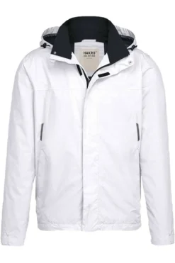 HAKRO 862 Regular Fit RegenjackeKapuze Weiss