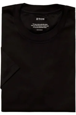 ETON Slim Fit T-Shirt Rundhals Schwarz,Einfarbig -Ausgewählte Bekleidungsgeschäfte 1000 02356 18 2 800 1200x1200