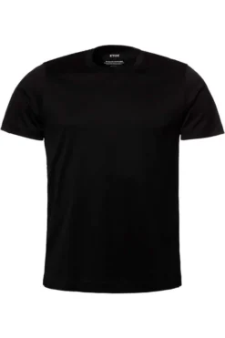 ETON Slim Fit T-Shirt Rundhals Schwarz,Einfarbig