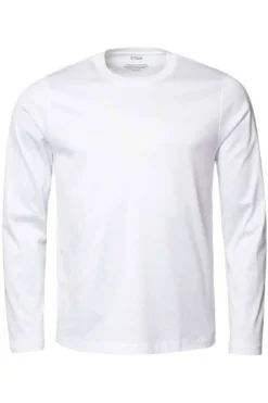 ETON Slim Fit T-Shirt Rundhals Weiss,Einfarbig