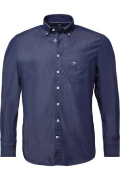 Fynch-Hatton Casual Fit Hemd Navy, Einfarbig