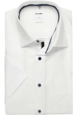 OLYMP Luxor Comfort Fit Hemd Weiss, Faux-uni