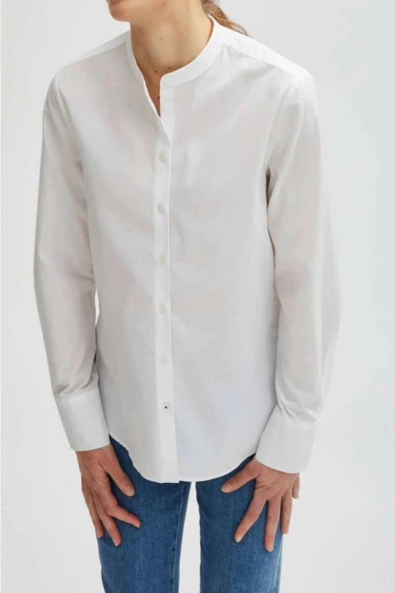 MAERZ Regular Fit Bluseweiss, Einfarbig 1 MAERZ Regular Fit Bluseweiss, Einfarbig