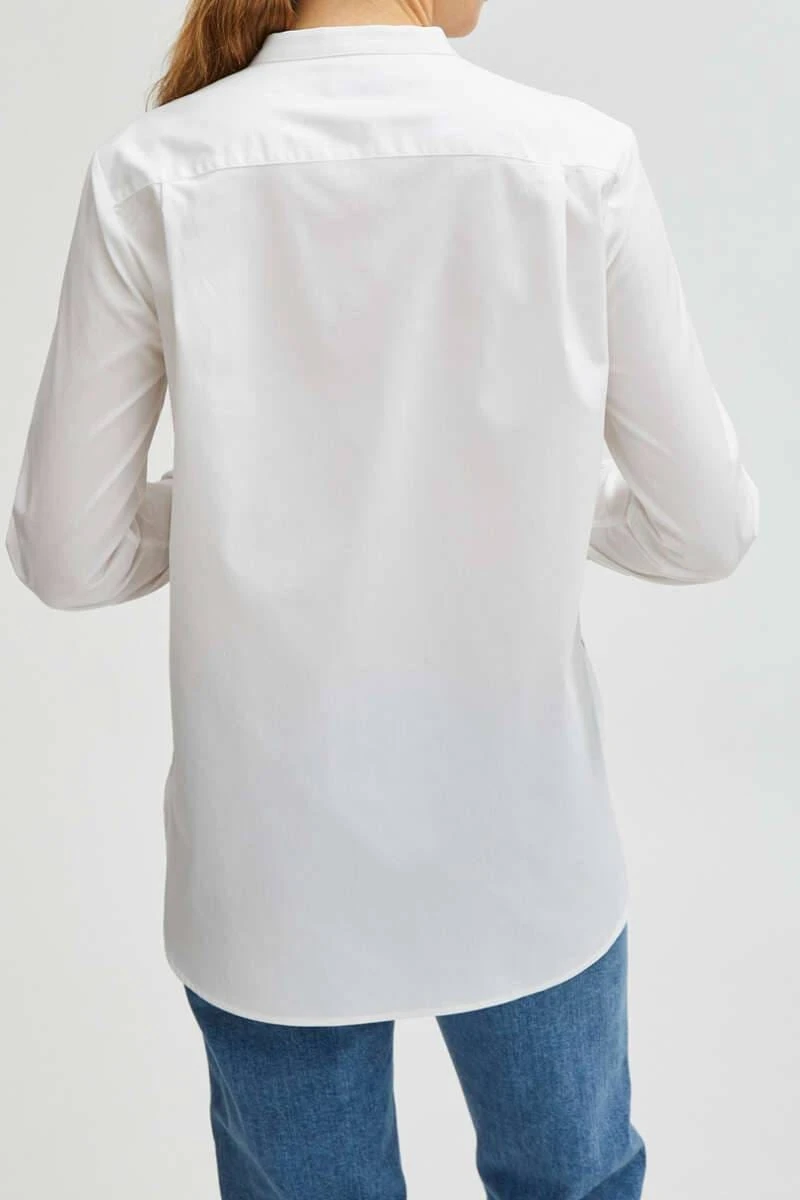 MAERZ Regular Fit Bluseweiss, Einfarbig 2 MAERZ Regular Fit Bluseweiss, Einfarbig – Bild 2