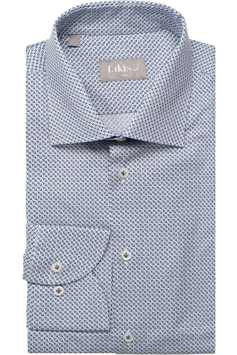 Fakts Slim Fit Hemd Blau, Gemustert 1 Fakts Slim Fit Hemd Blau, Gemustert