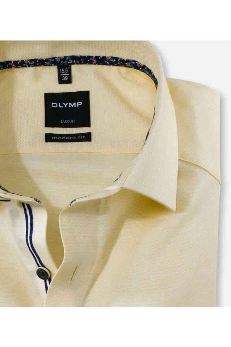OLYMP Luxor Modern Fit Hemd Bleu, Faux-uni 2 OLYMP Luxor Modern Fit Hemd Bleu, Faux-uni – Bild 2