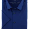 OLYMP Luxor 24/Seven Dynamic Flex Modern Fit Jerseyhemd Dunkelblau, Einfarbig