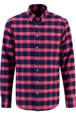 Fynch-Hatton Casual Fit Flanellhemd Pink, Kariert