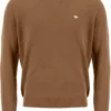 Fynch-Hatton Casual Fit Herren Pullover Rundhals Braun