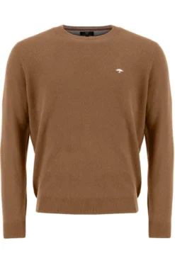 Fynch-Hatton Casual Fit Herren Pullover Rundhals Braun