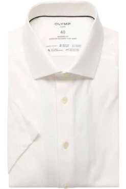 OLYMP Luxor 24/Seven Dynamic Flex Modern Fit Jerseyhemd Hellbeige, Einfarbig