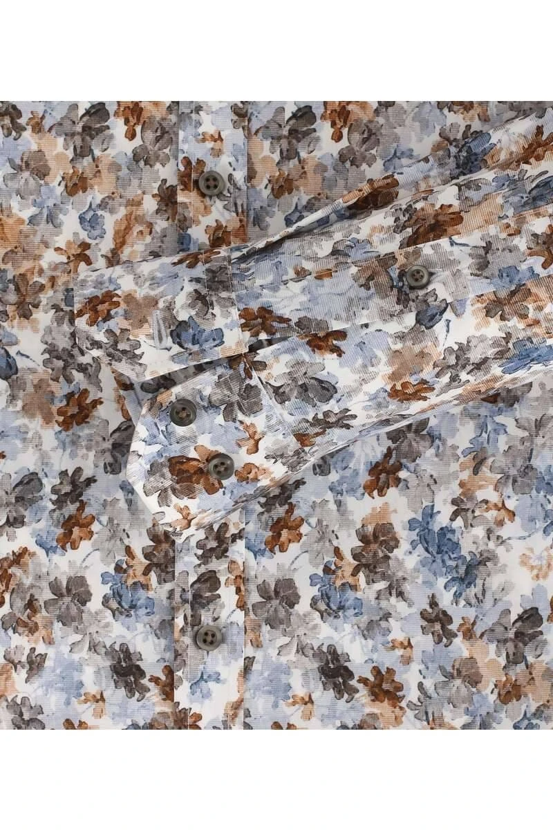 Venti Body Fit Hemd Weiss/blau, Gemustert 3 Venti Body Fit Hemd Weiss/blau, Gemustert – Bild 3