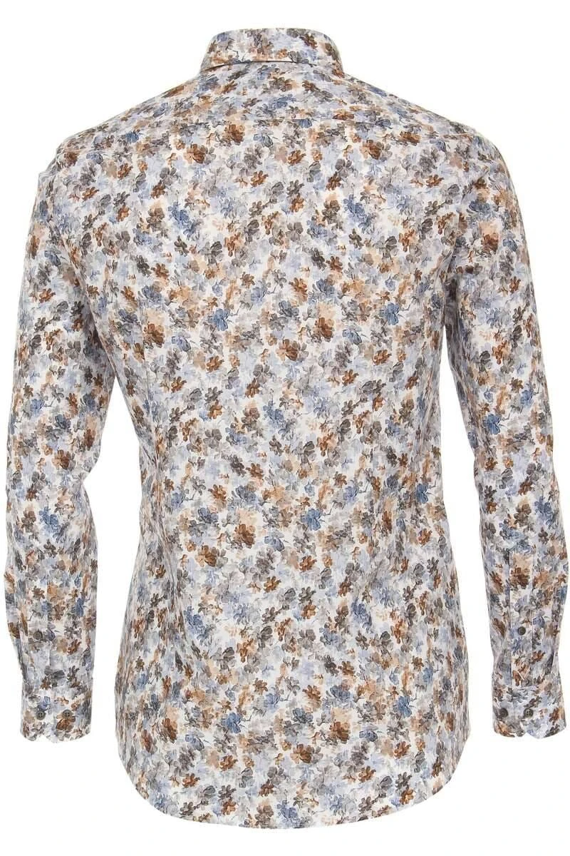 Venti Body Fit Hemd Weiss/blau, Gemustert 4 Venti Body Fit Hemd Weiss/blau, Gemustert – Bild 4