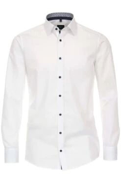 Venti Modern Fit Hemd Weiss, Einfarbig