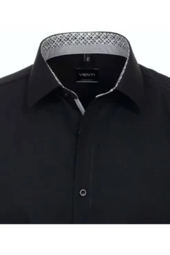 Venti Modern Fit Hemd Schwarz, Einfarbig -Ausgewählte Bekleidungsgeschäfte 123942209 800 3 800 1200x1200