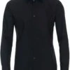 Venti Modern Fit Hemd Schwarz, Einfarbig