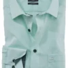 OLYMP Luxor Modern Fit Hemd Hellgrün, Einfarbig