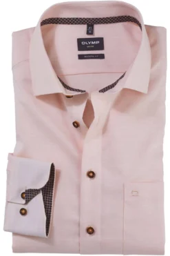 OLYMP Luxor Modern Fit Hemd Mandarin, Einfarbig