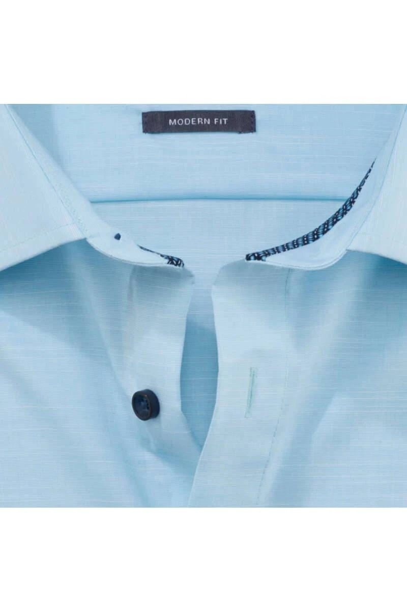 OLYMP Luxor Modern Fit Hemd Aqua, Einfarbig 4 OLYMP Luxor Modern Fit Hemd Aqua, Einfarbig – Bild 4